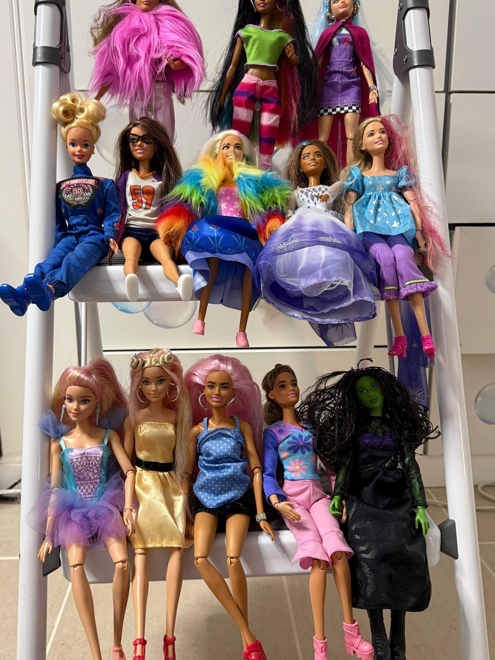 Barbie Doll Lot with Extras, Made to Move, 90s outfits mix